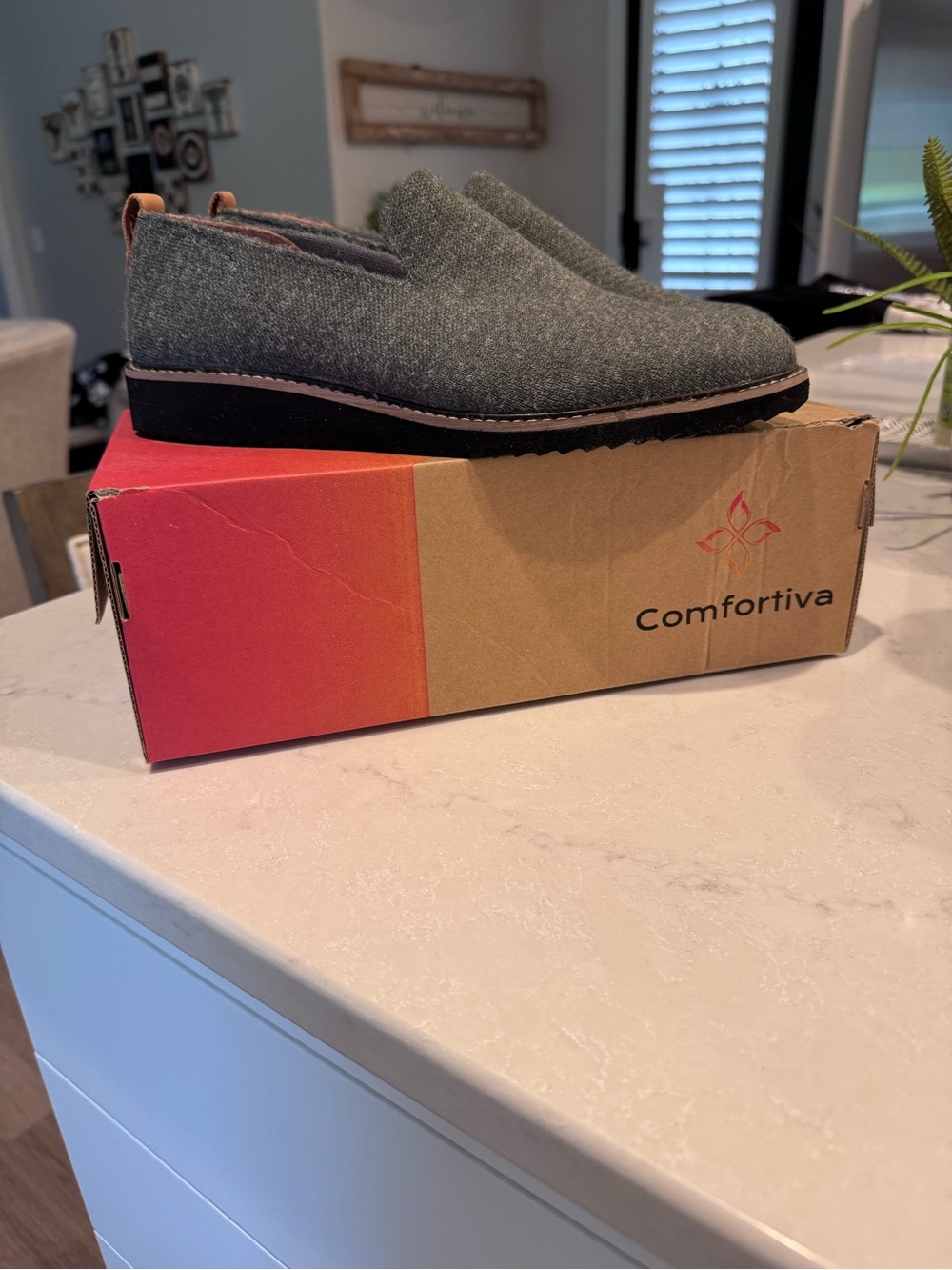 Comfortiva Gray Slip-On Casual Shoes